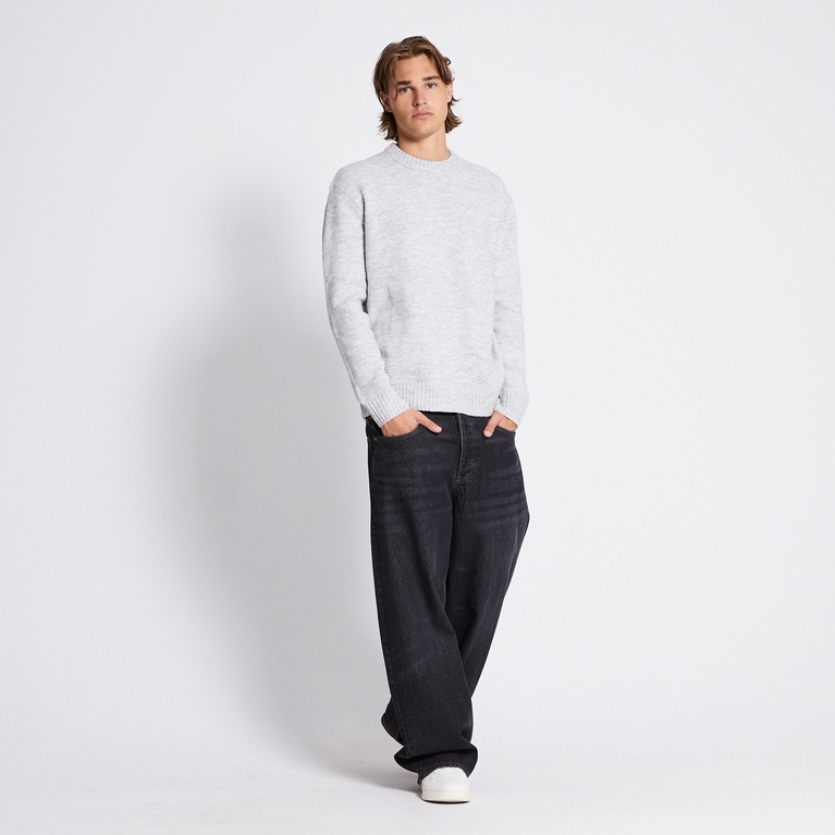 Knit sweater "River" Grey Melange
